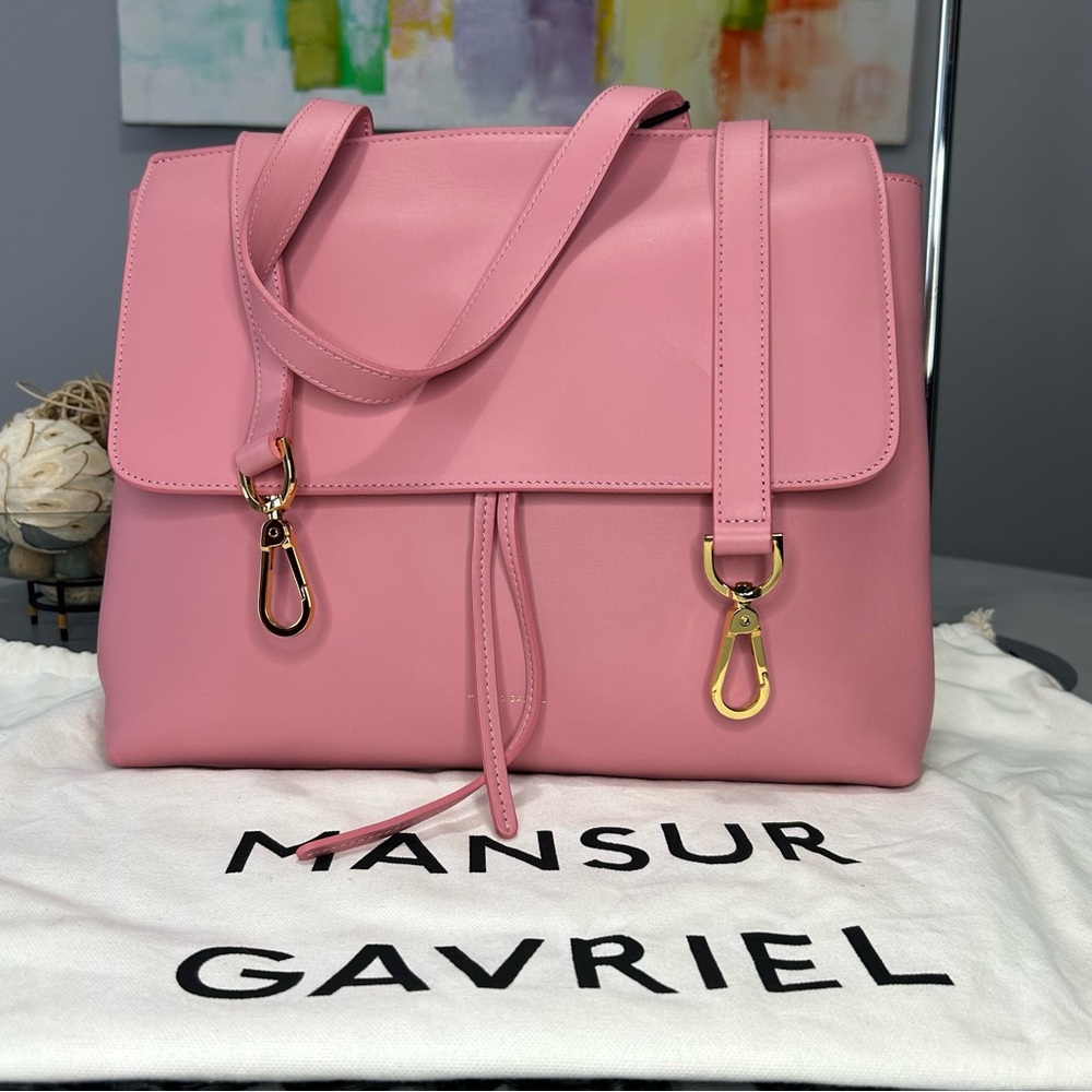 NWT- MANSUR GAVRIEL CALF LADY BAG — PEONY TOP HANDLE CROSSBODY